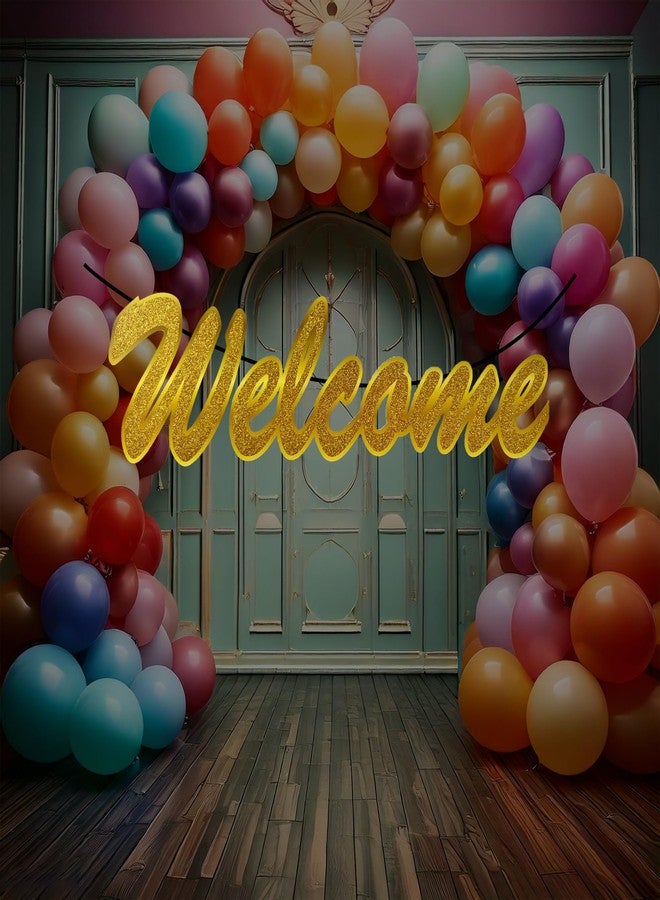 Pop Colours Gold Glitter Welcome Banner | Hanging Decoration | Suitable for Home, Office, or Any Celbration and Partys | Welcome Home Baby Decoration | 1 pcs (Gold ) - Image 3
